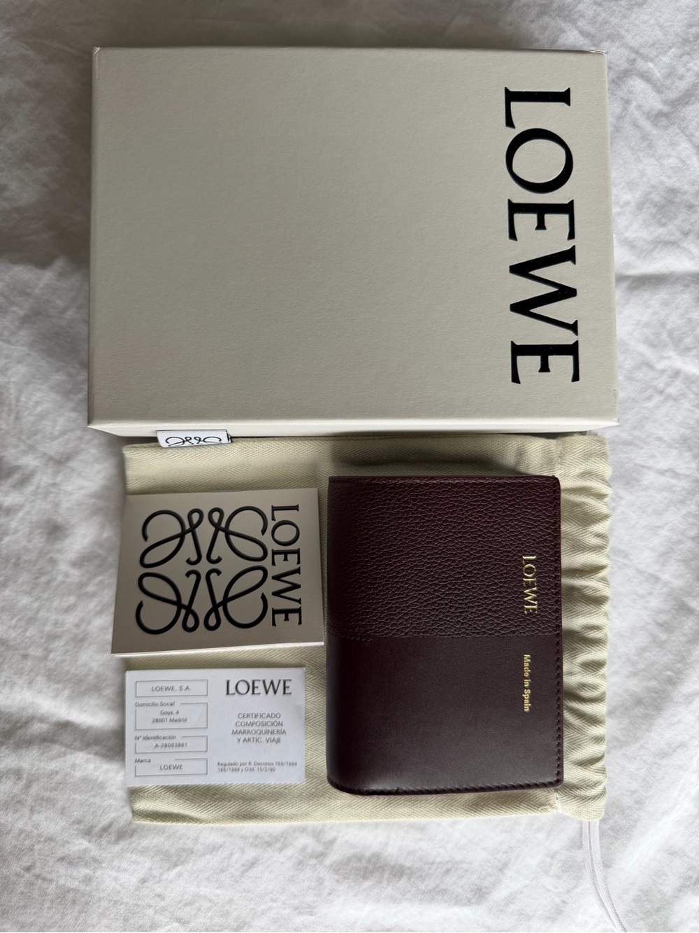 Small wallet in smooth and grained calfskin Loewe - Picture 12 of 12